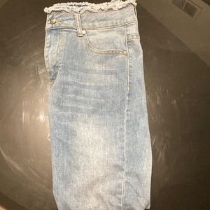 Denim Frayed Jeans